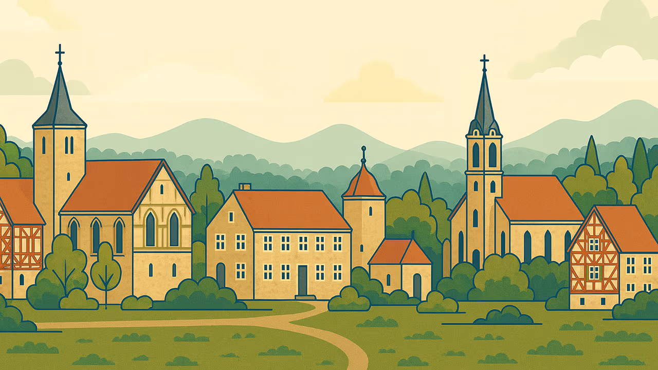 Stadt Friedrichsdorf als Illustration &middot; Winter Elektro